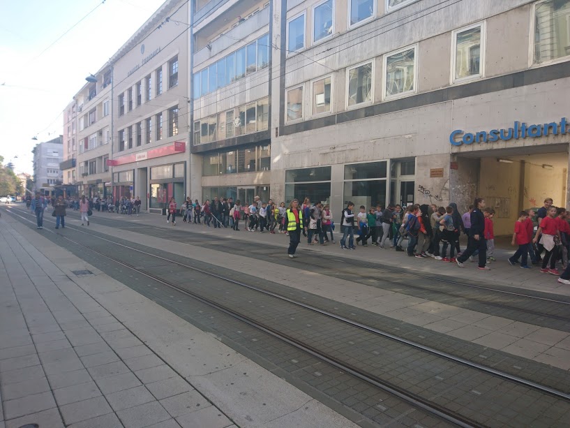 Kolona u centru grada